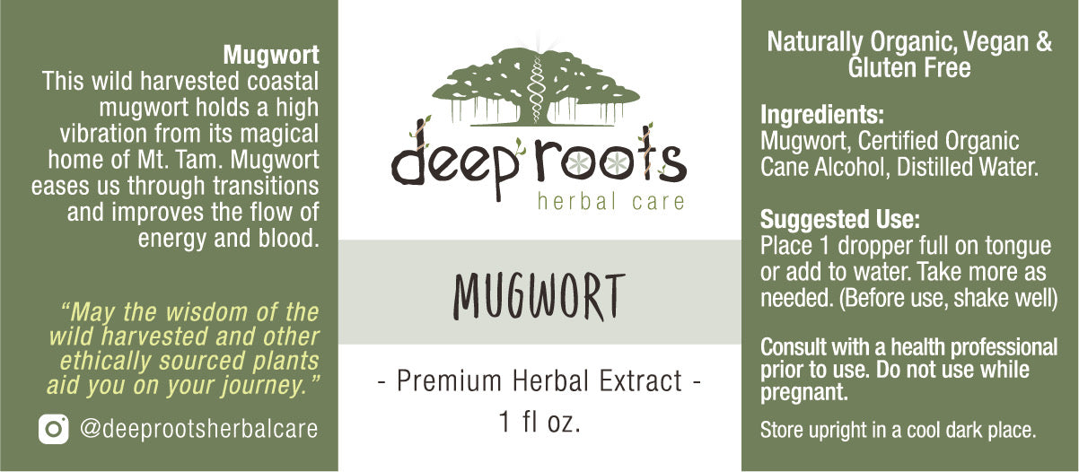 Mugwort Tincture, Dream Support, Organic Wild Harvest, High Vibration Herb, Bay Area Foraged, Small Batch Herbal Extract